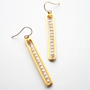Pearl Bar Earrings (Special Order)