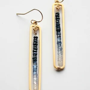 Sapphire Bar Earring