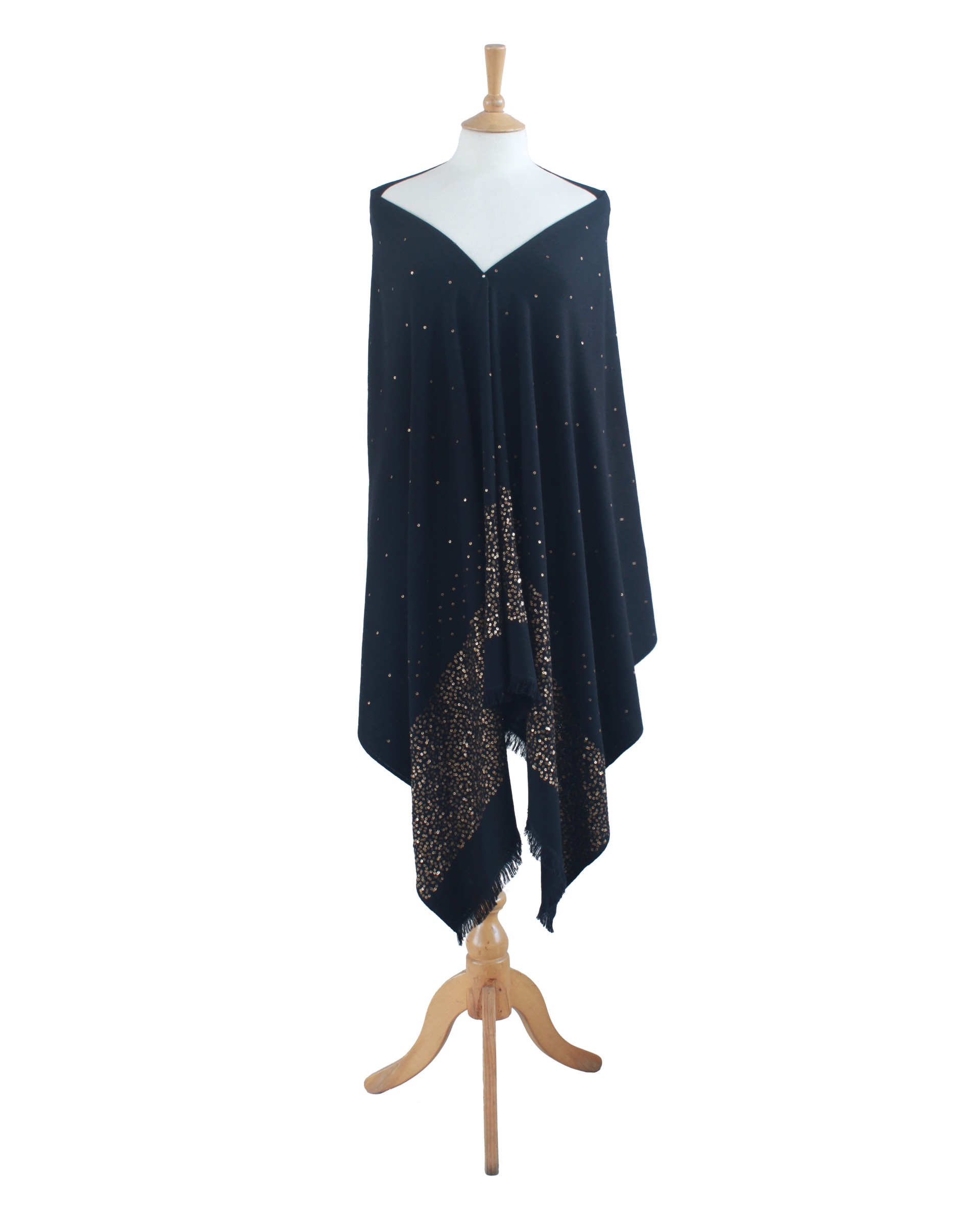 Black and copper beading spread out