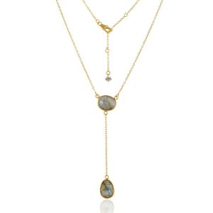 Labrodrite Drop Necklace