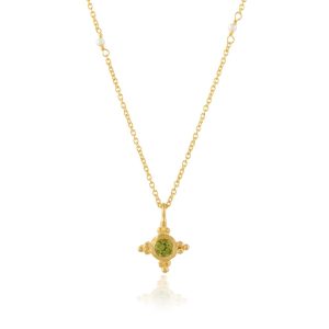 Peridot Flower Necklace